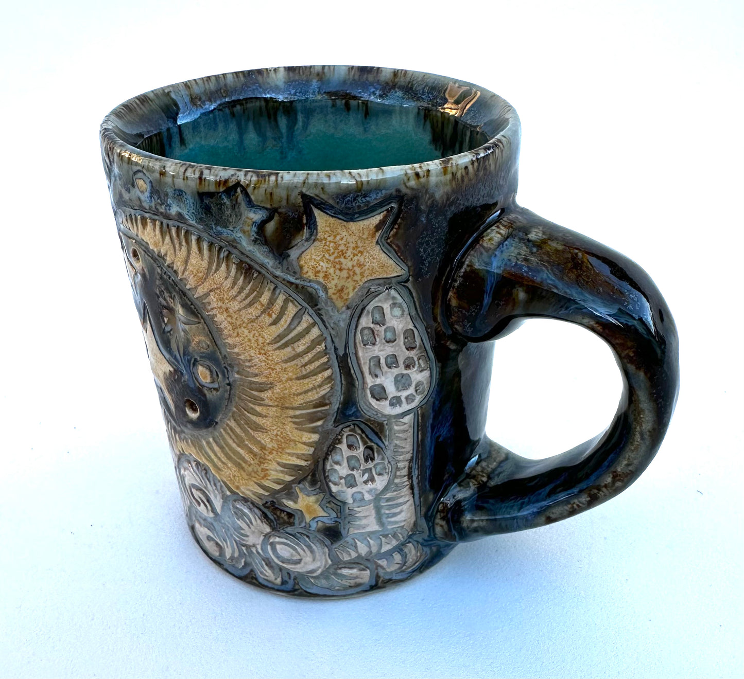 Little moon and mushroom mug