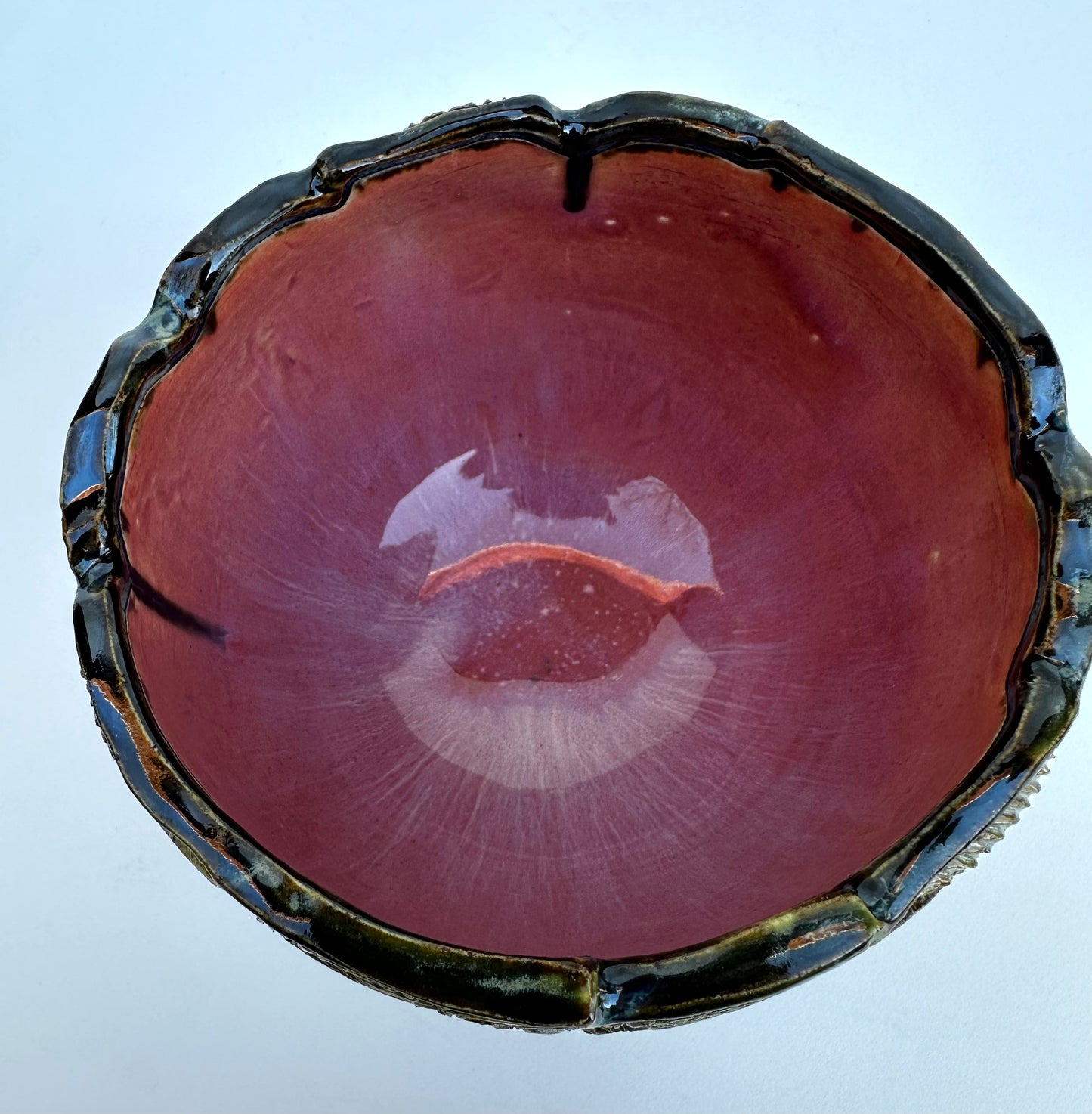 Small dark rose bowl