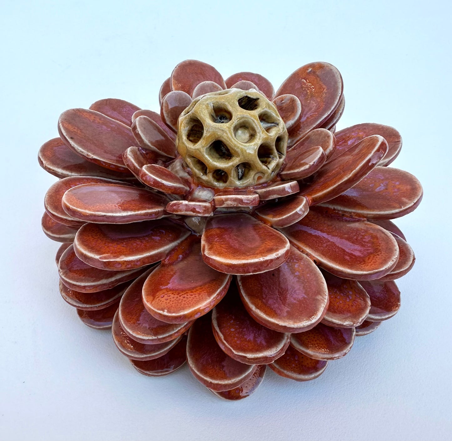 Pink and Orange Daisy Wall Flower