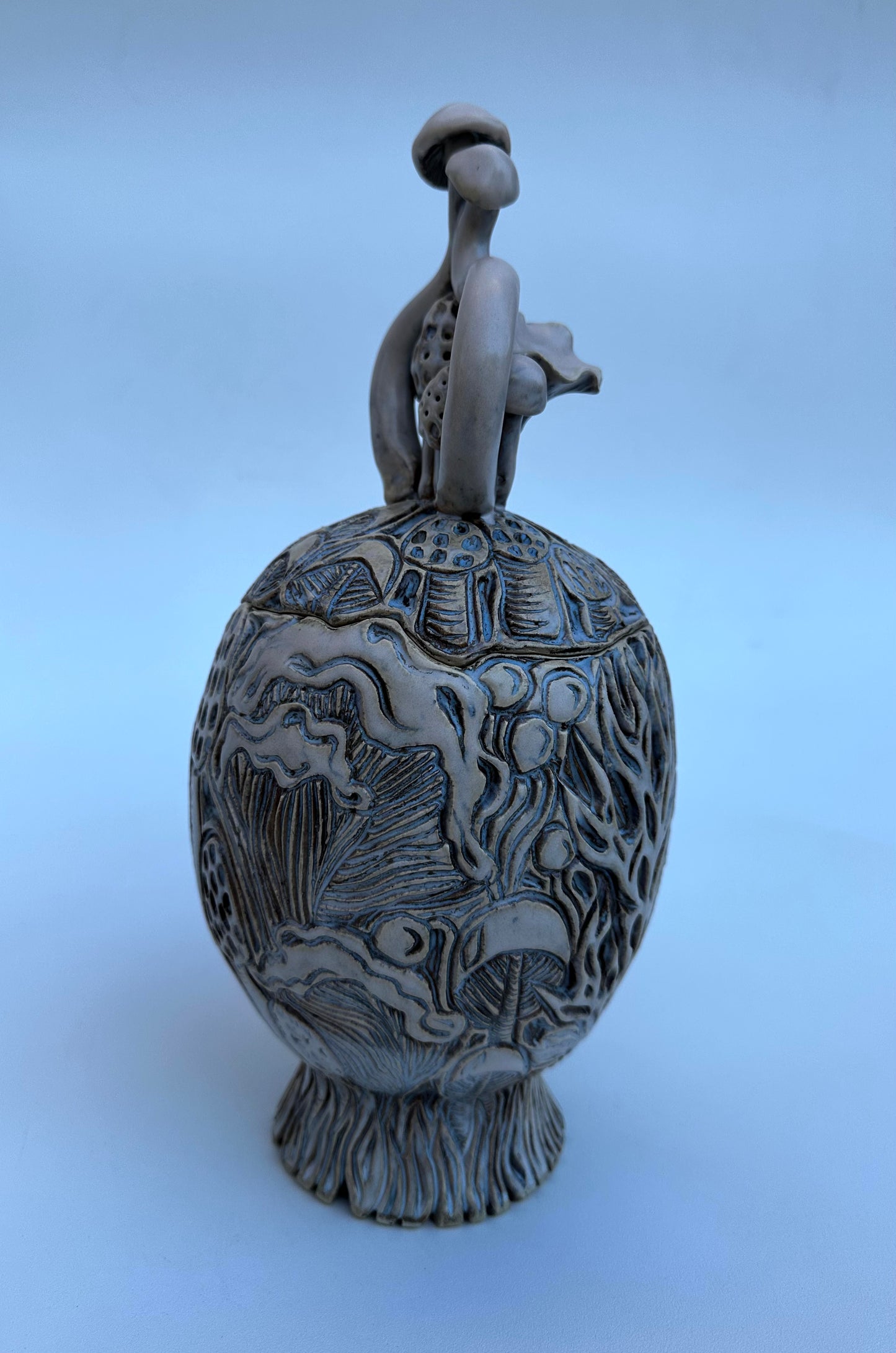 Lidded Mushroom Jar