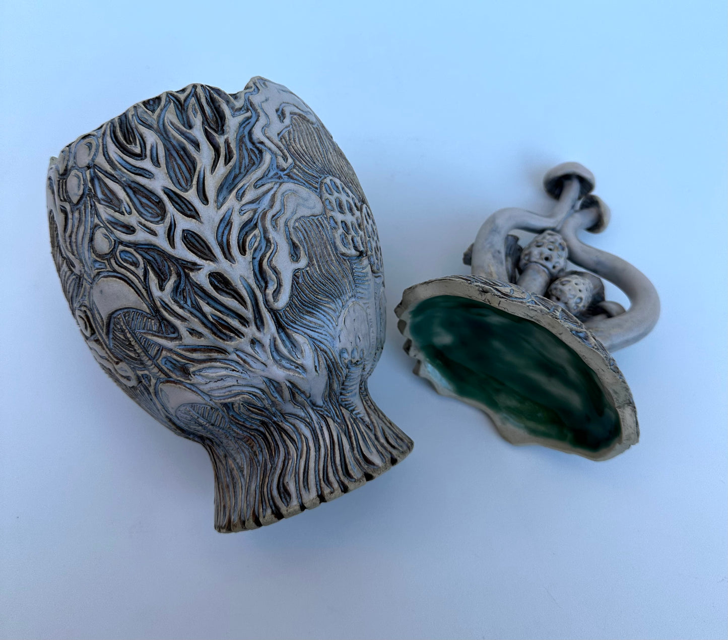 Lidded Mushroom Jar