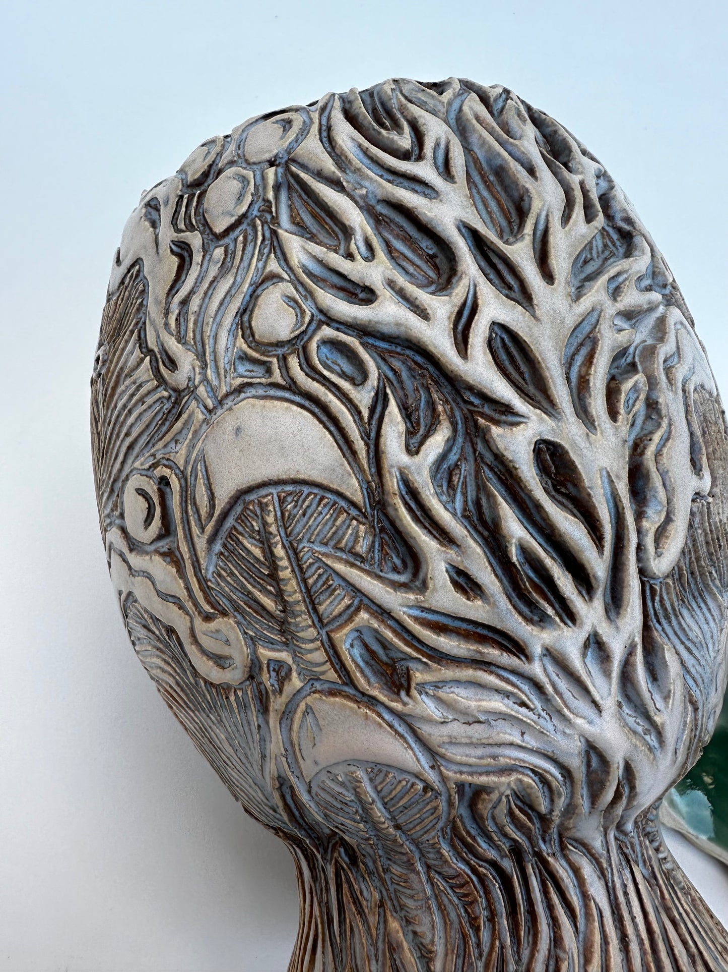 Lidded Mushroom Jar