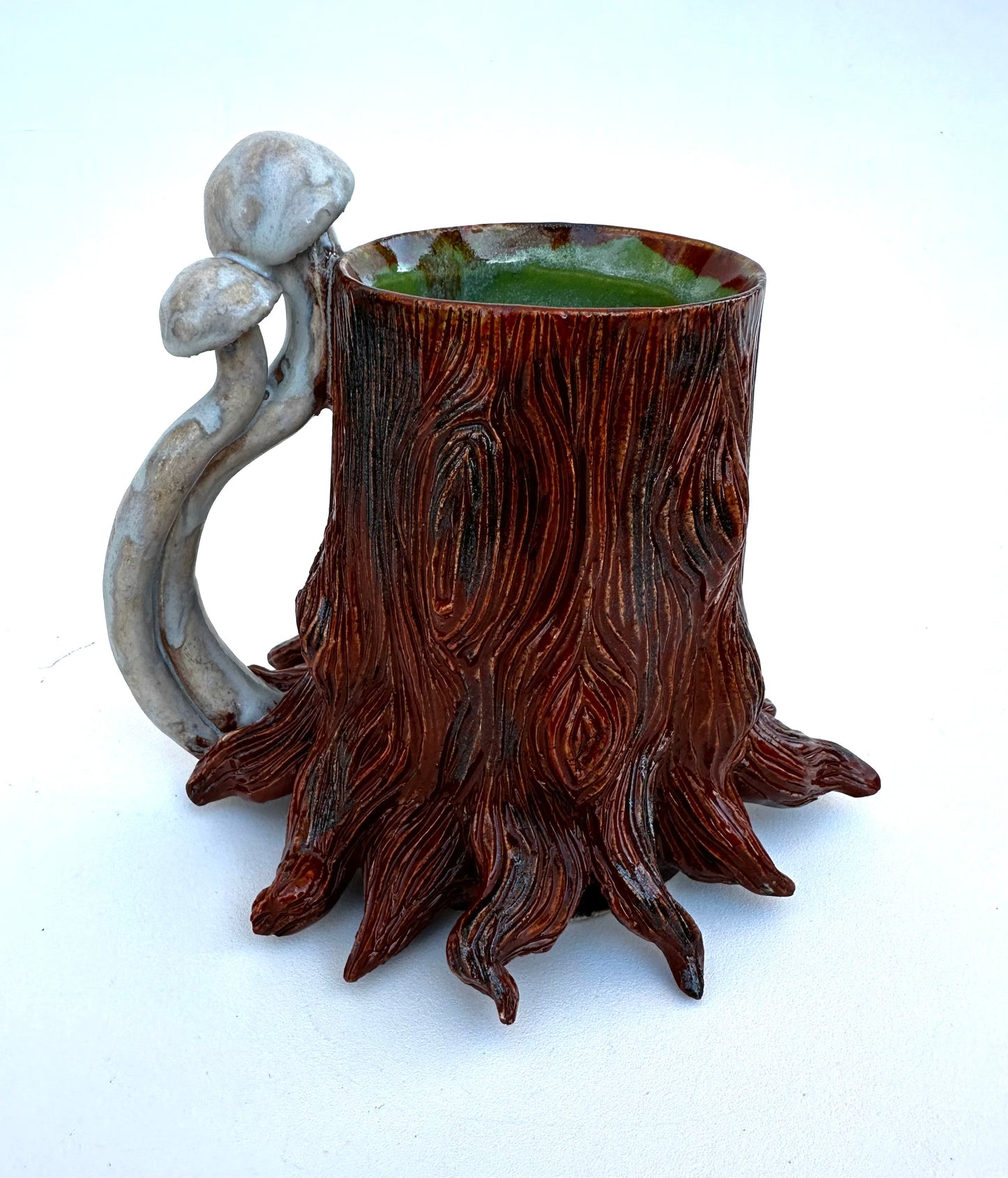 Tall Tree Stump Mushroom Mug