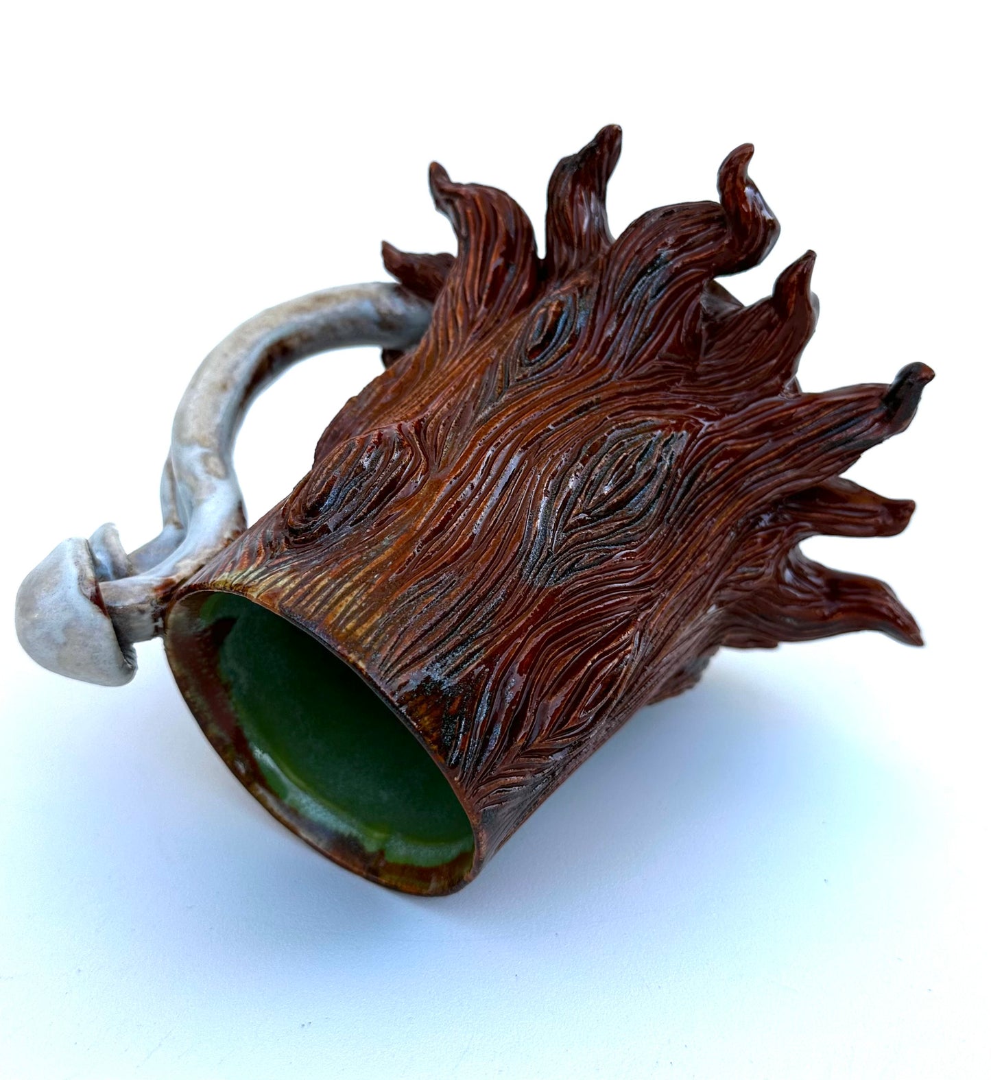 Tall Tree Stump Mushroom Mug