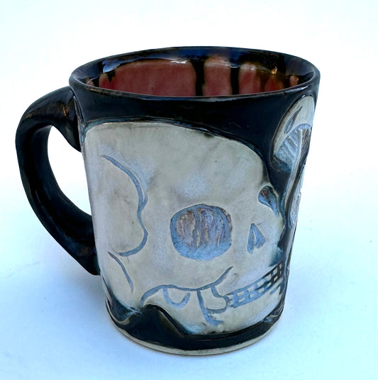 Little skull and mushroom mug