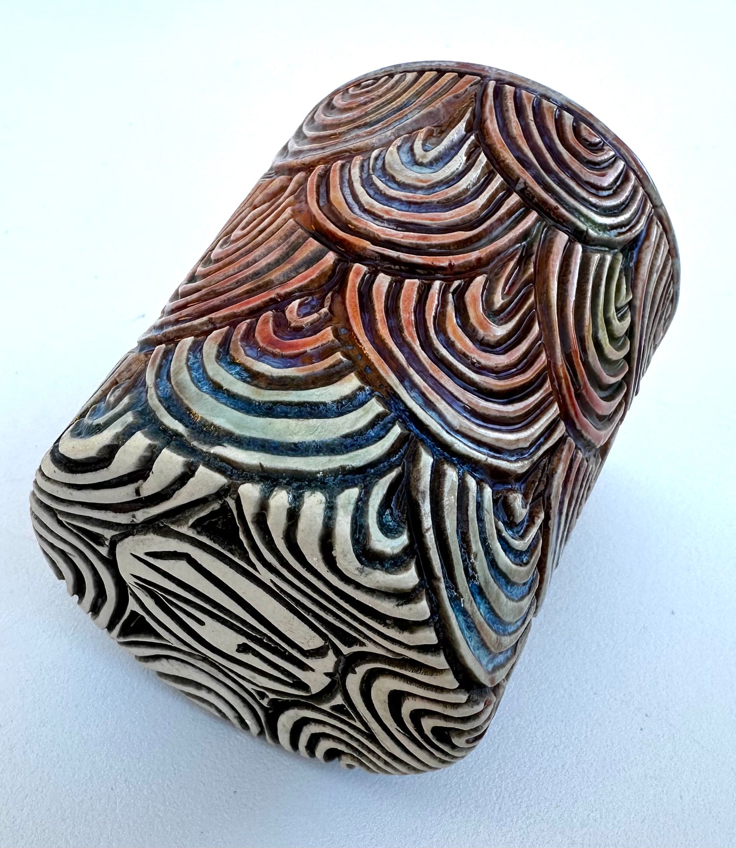 Little carved rainbow arches cup #2