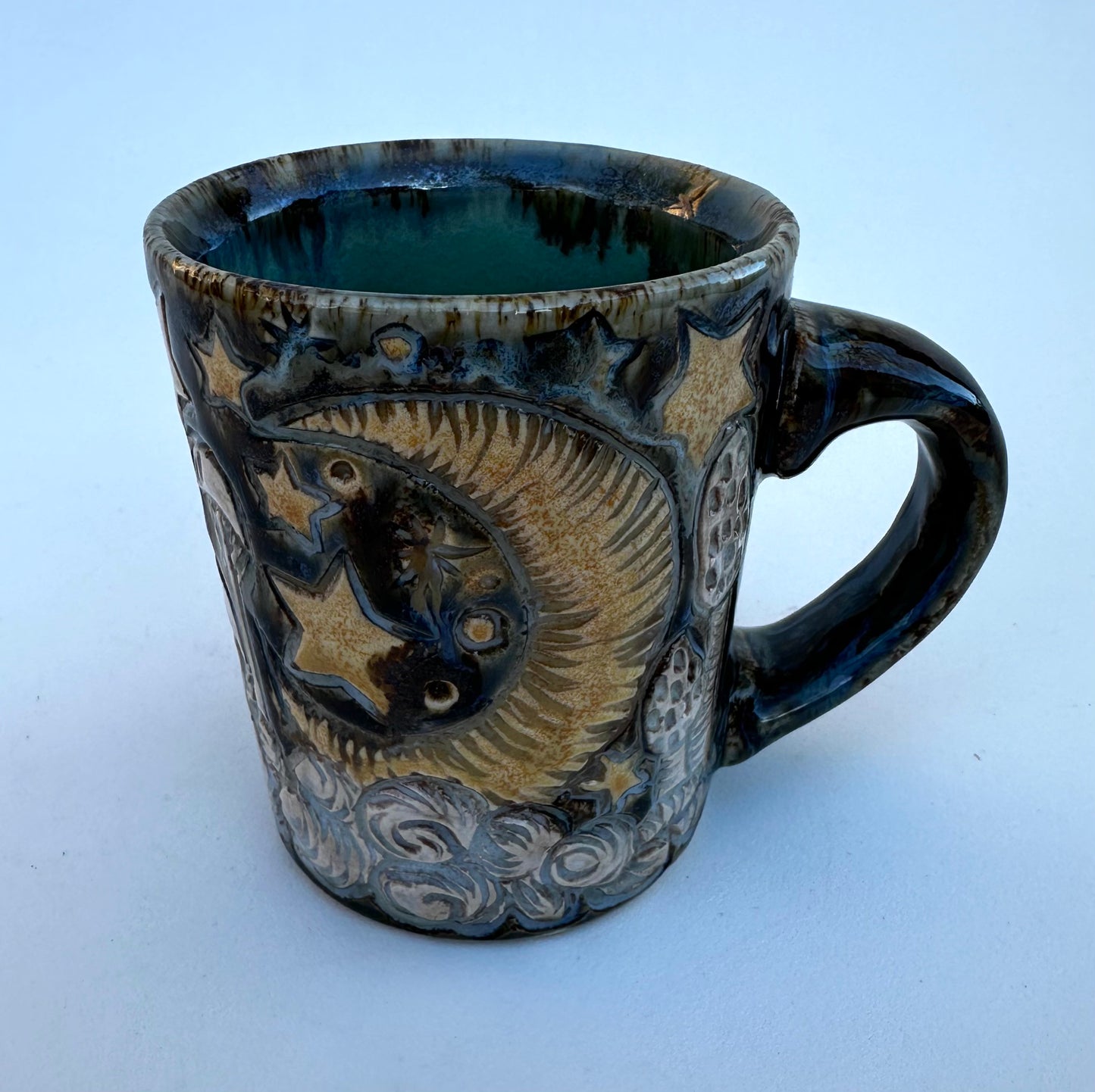 Little moon and mushroom mug