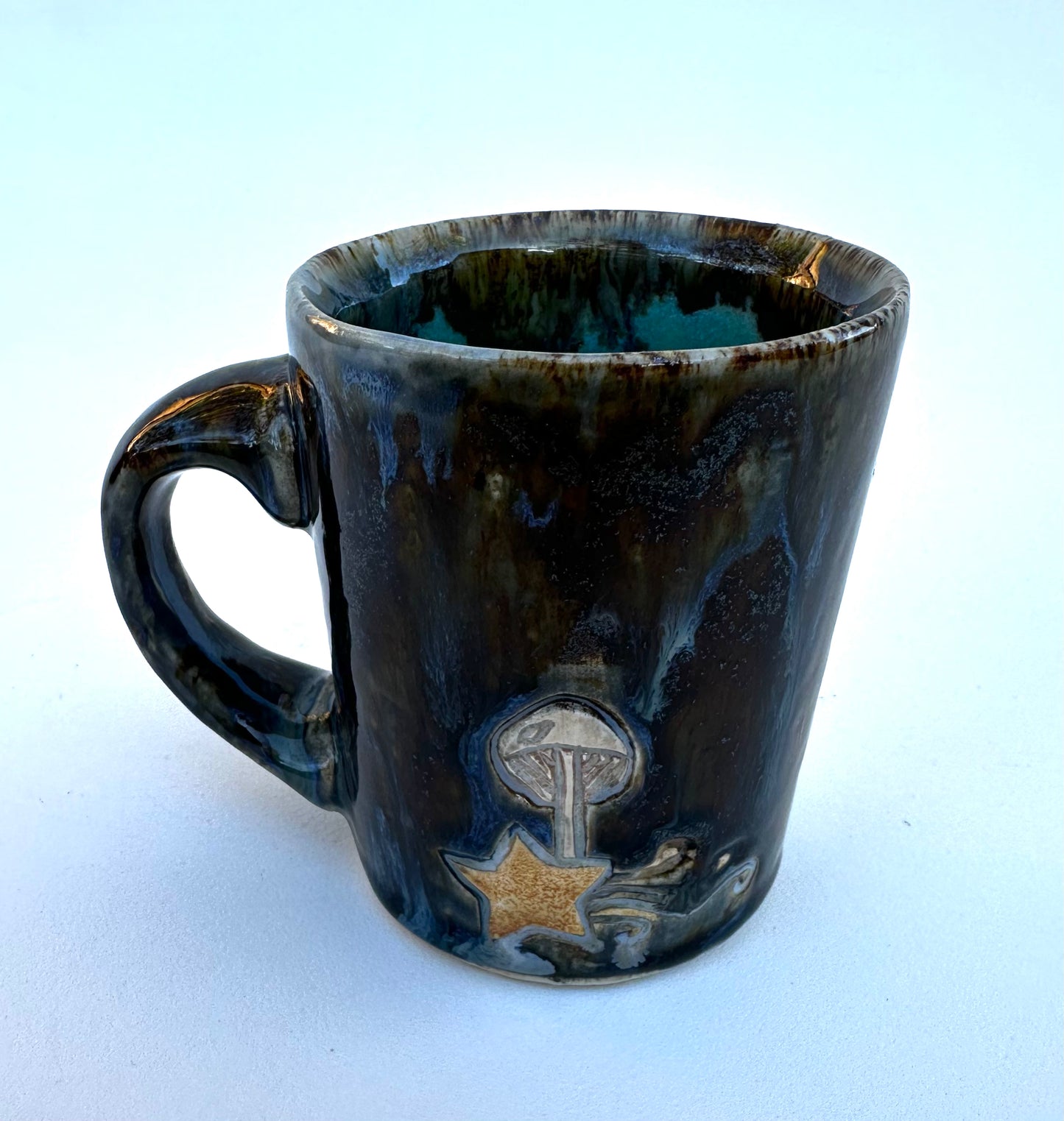 Little moon and mushroom mug