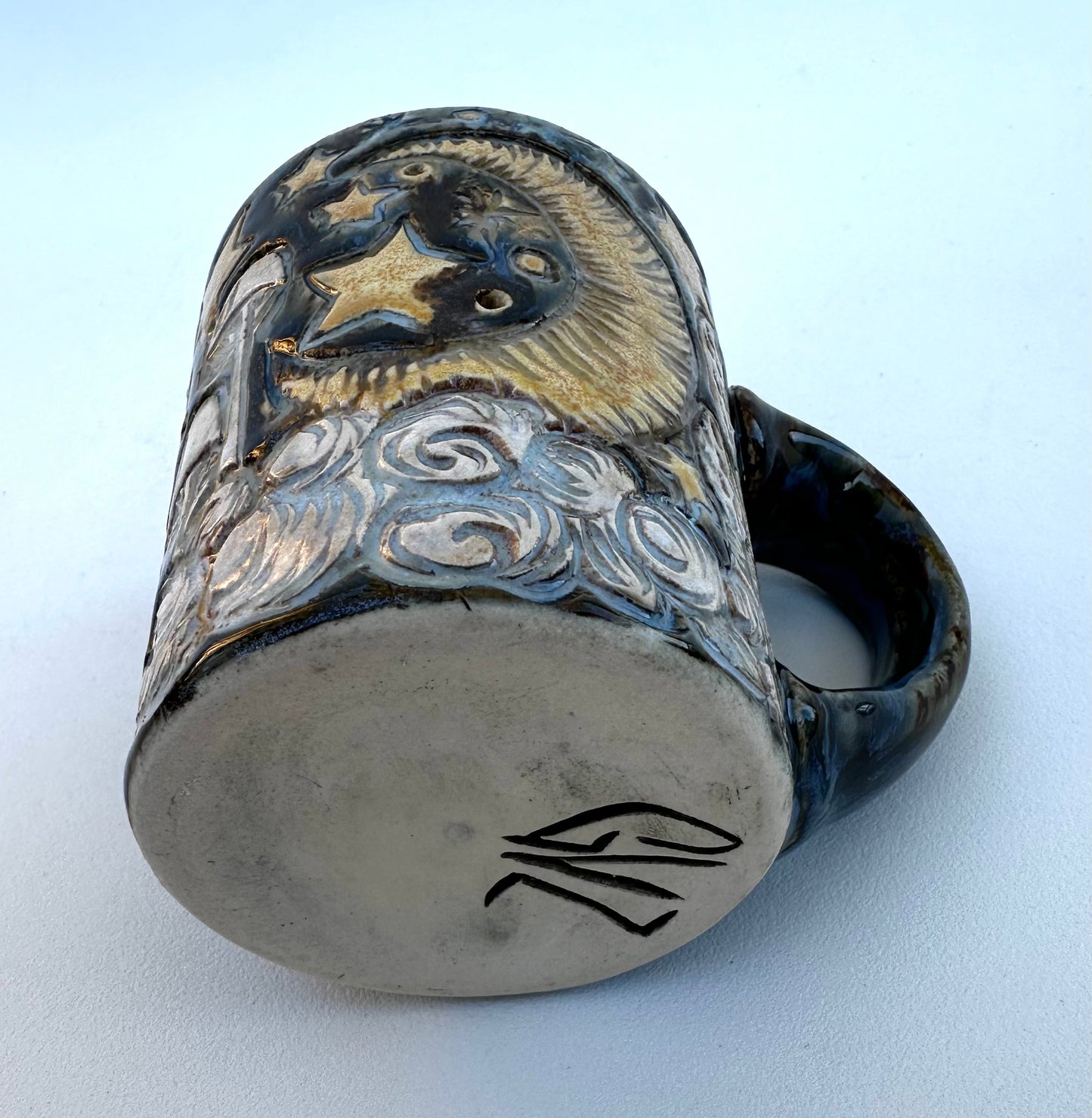 Little moon and mushroom mug