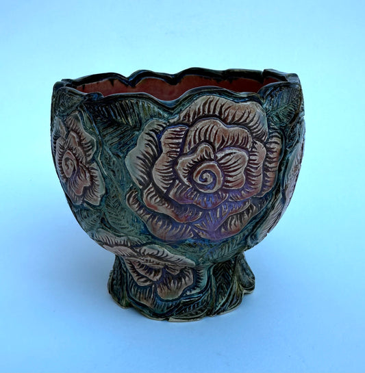 Small dark rose bowl