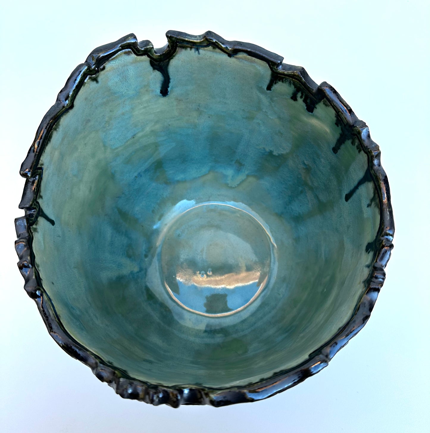 Large bowl with skulls and sunflowers