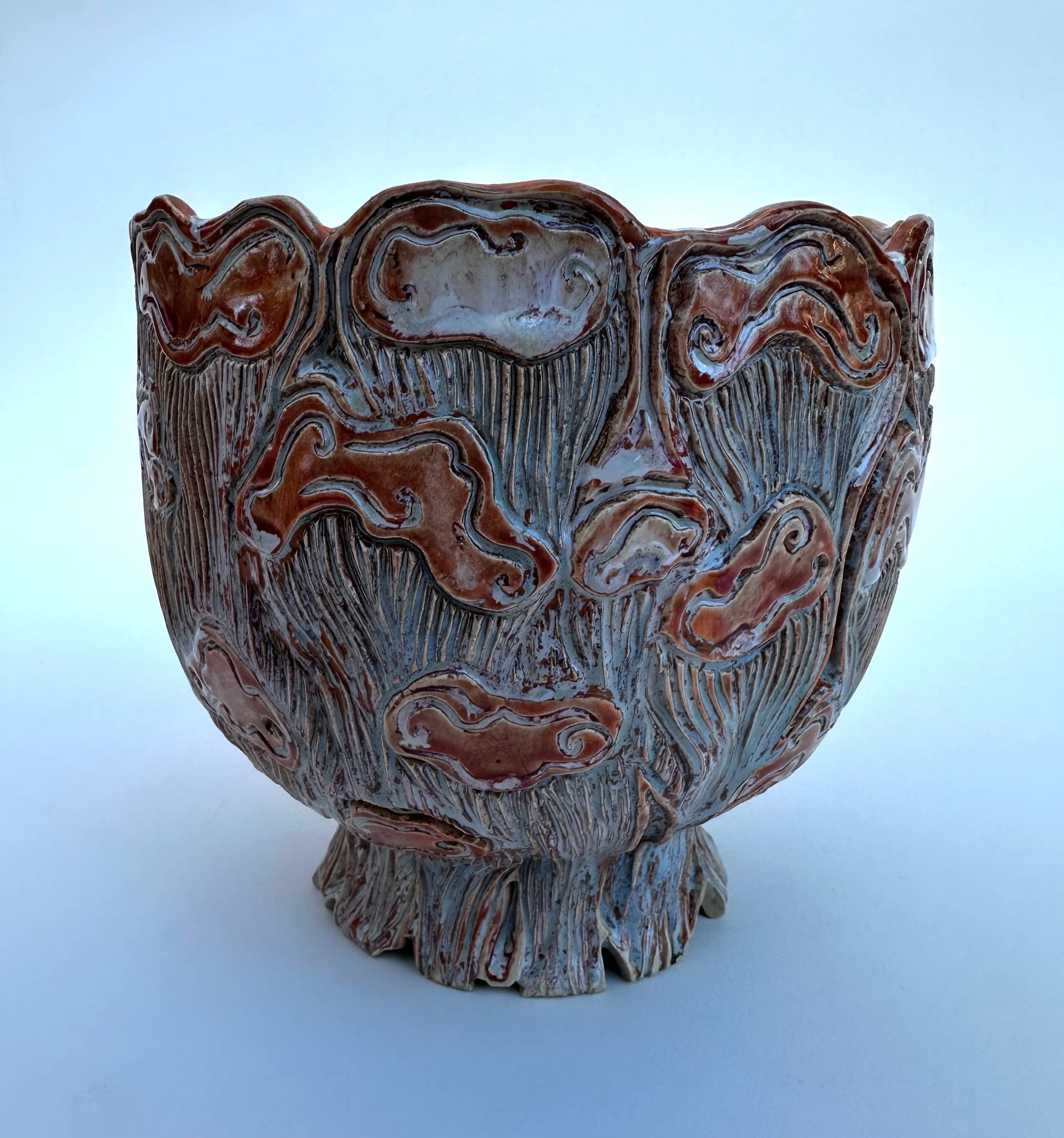 Apricot Chanterelle Mushroom bowl – Genevieve VanZandt Ceramics