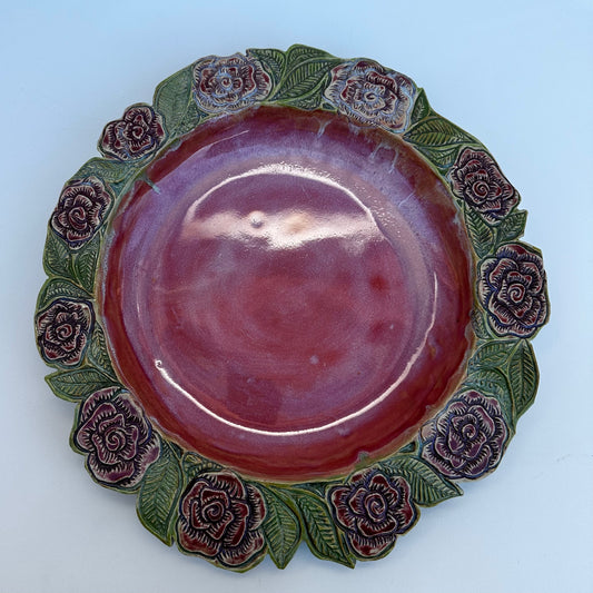 Large rose plate