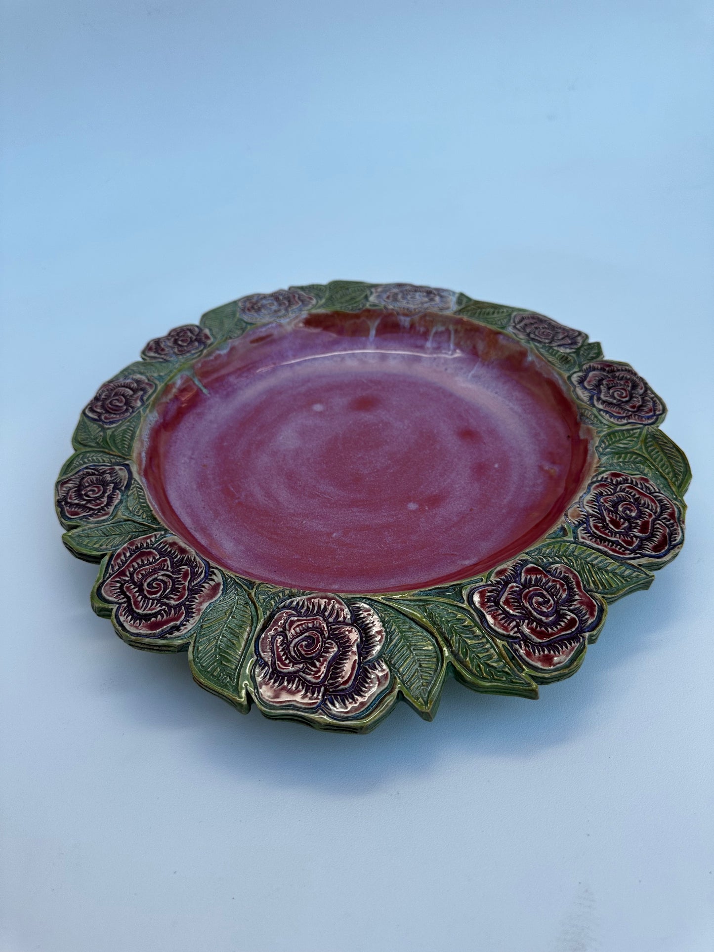 Large rose plate
