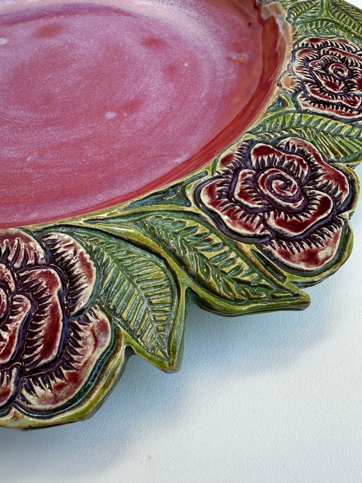 Large rose plate