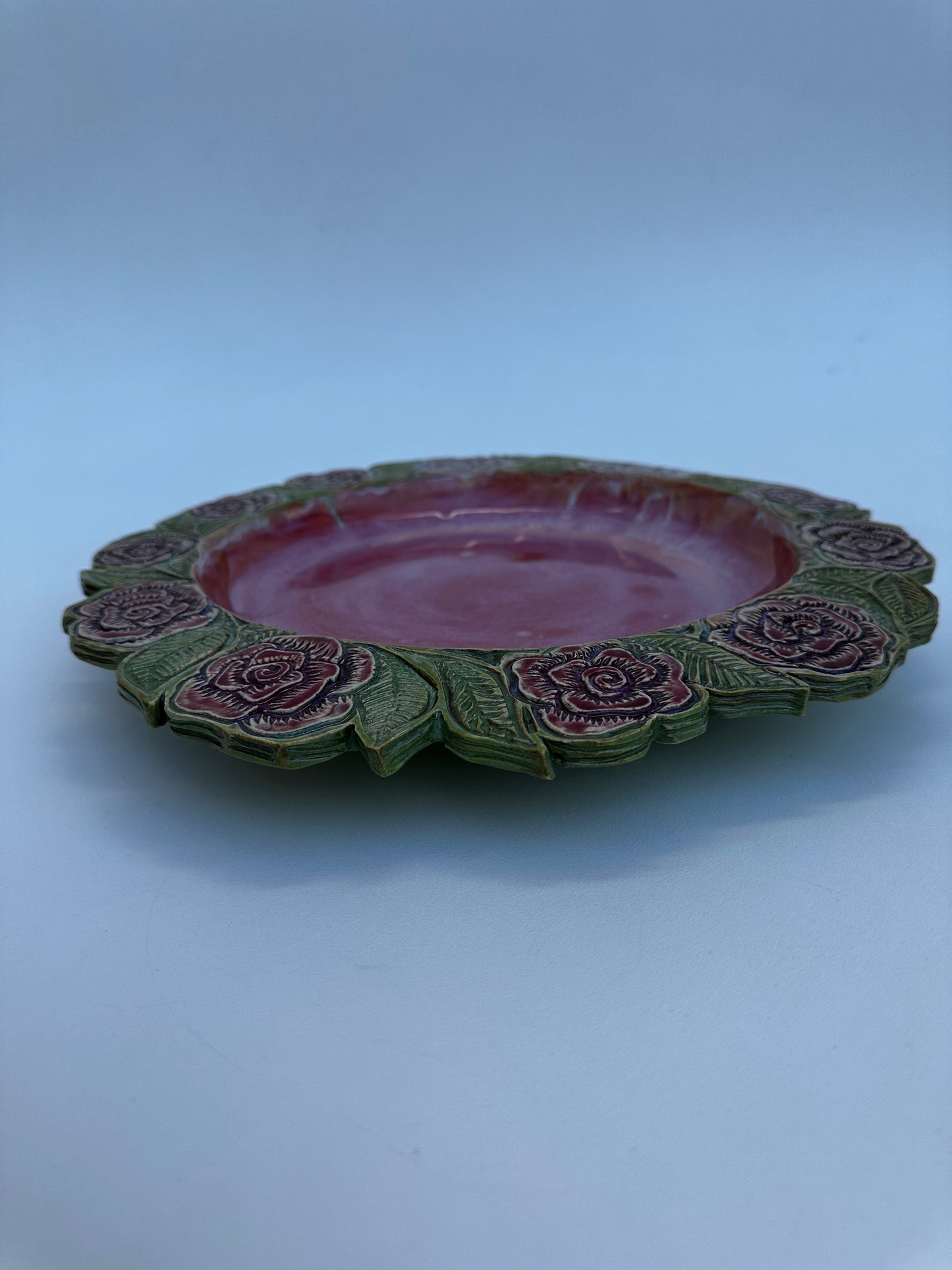 Large rose plate