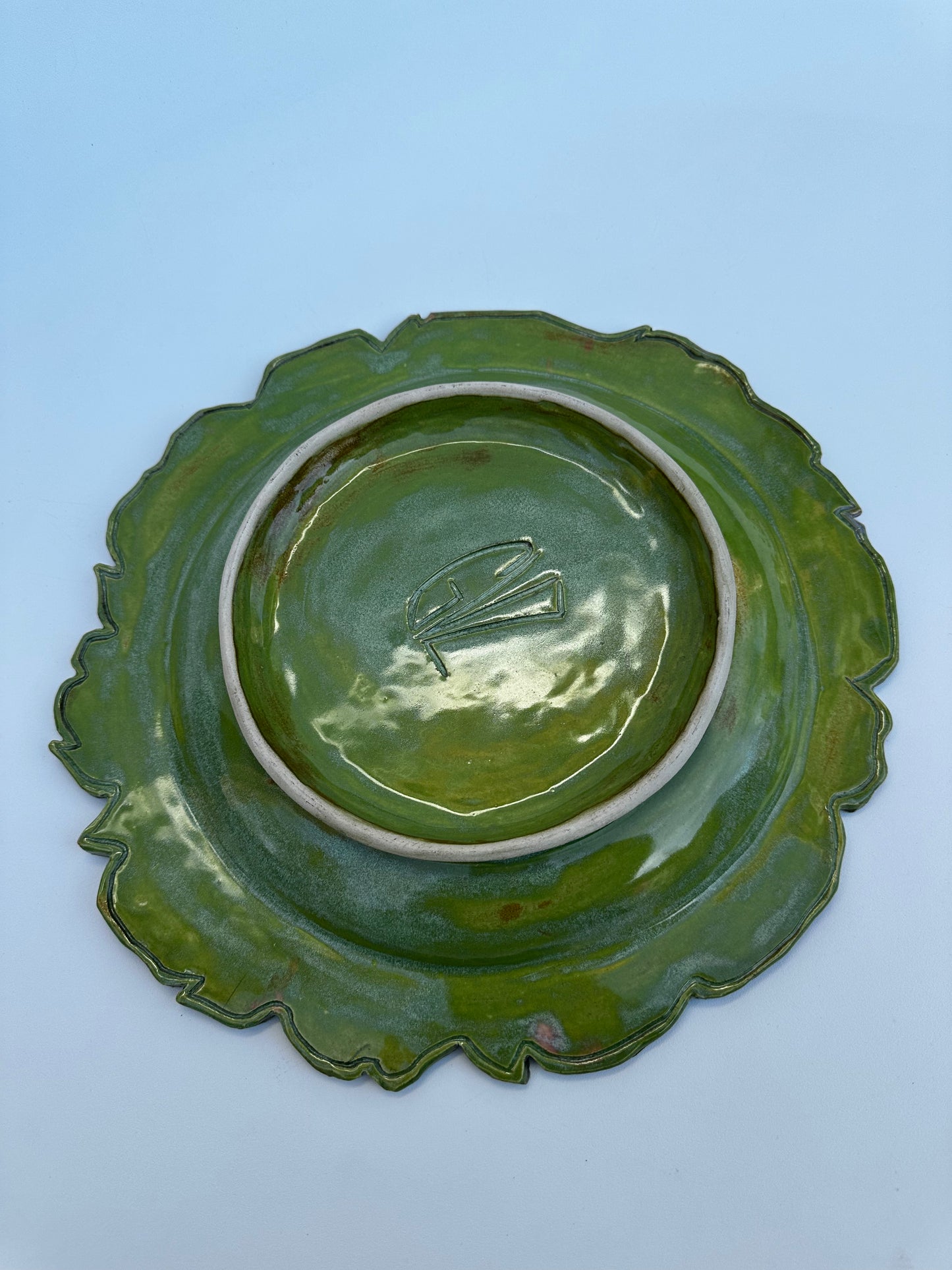 Large rose plate