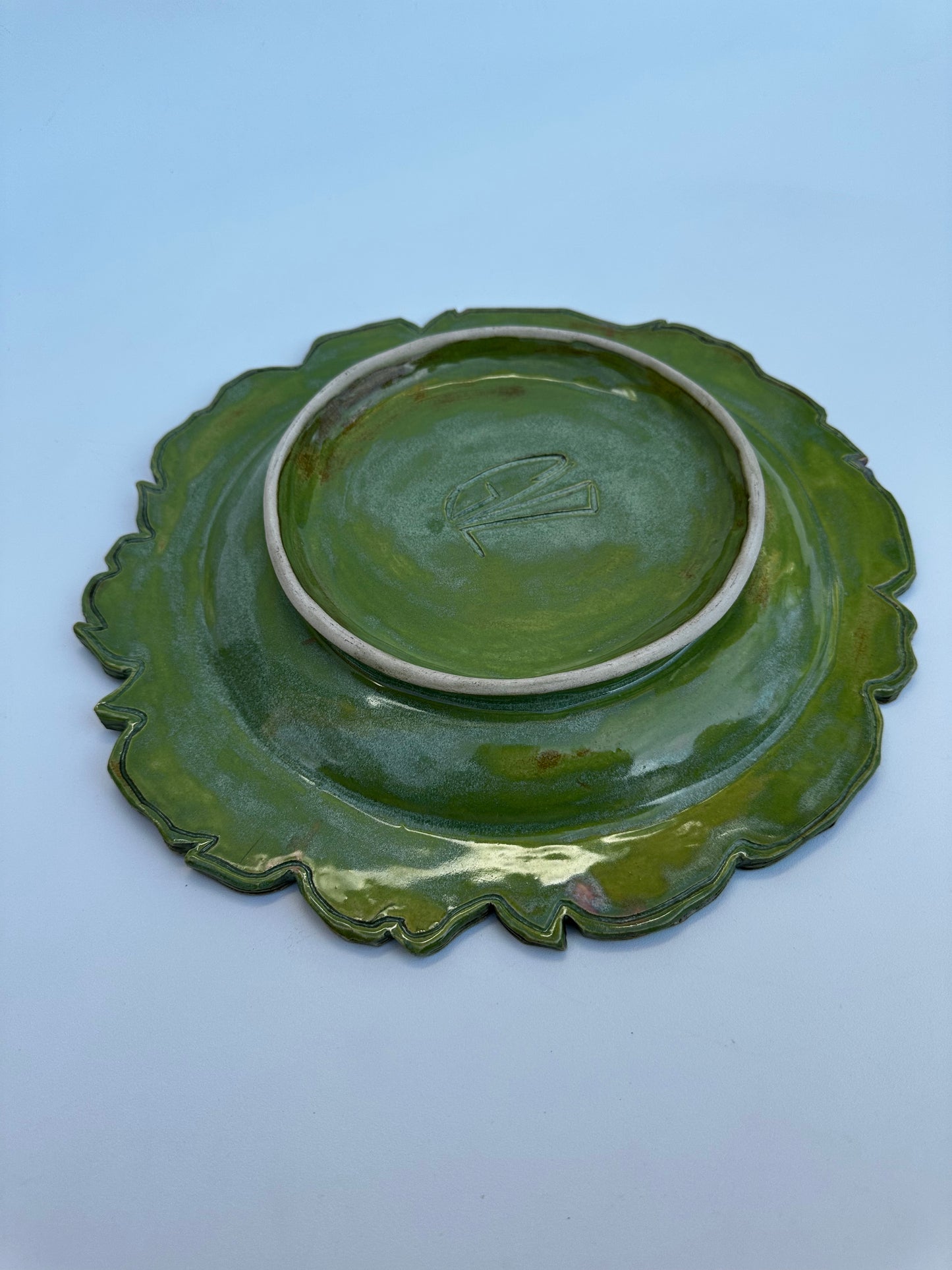 Large rose plate