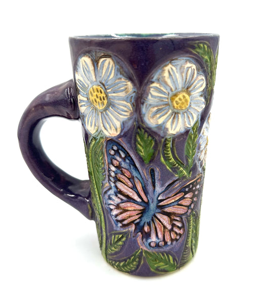 Butterfly, Bee, and Daisy Mug