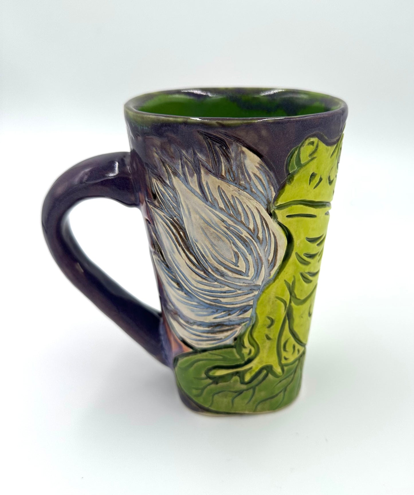 Toad on Lily pad with lotus flowers Mug