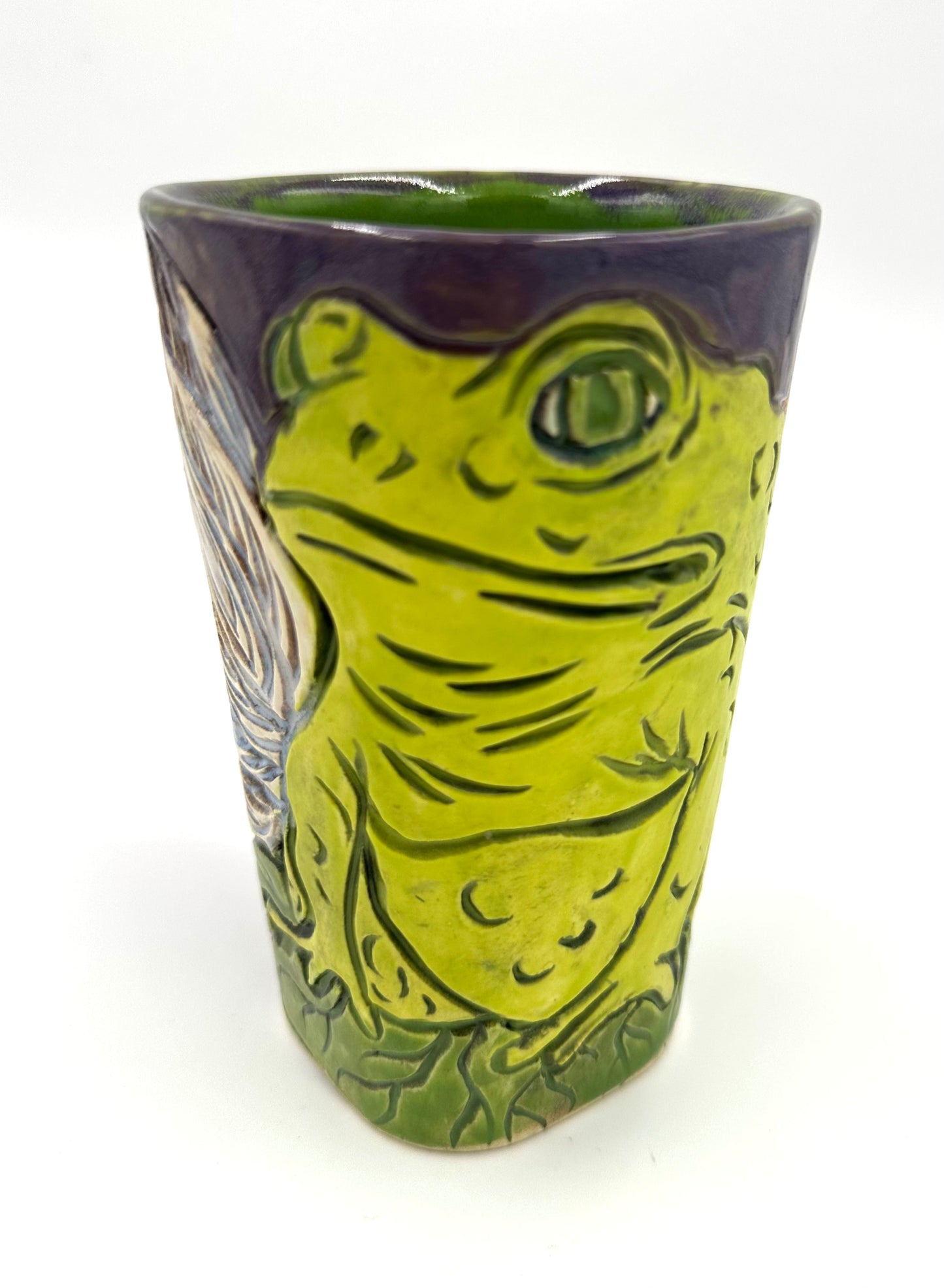 Toad on Lily pad with lotus flowers Mug