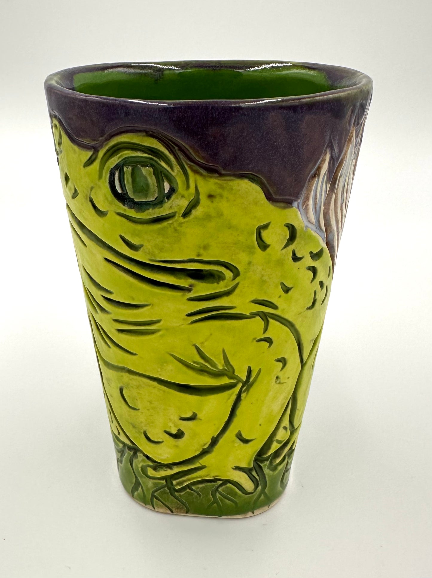 Toad on Lily pad with lotus flowers Mug