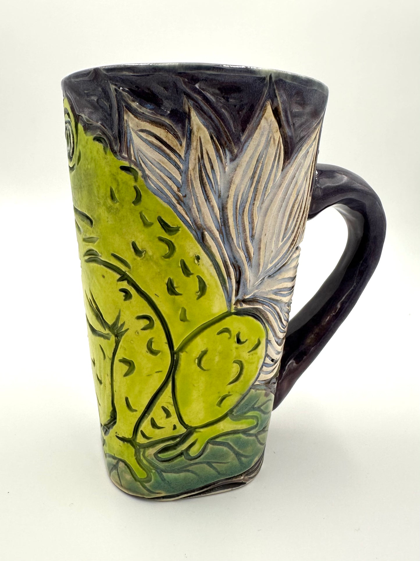 Toad on Lily pad with lotus flowers and pitcher plants Mug