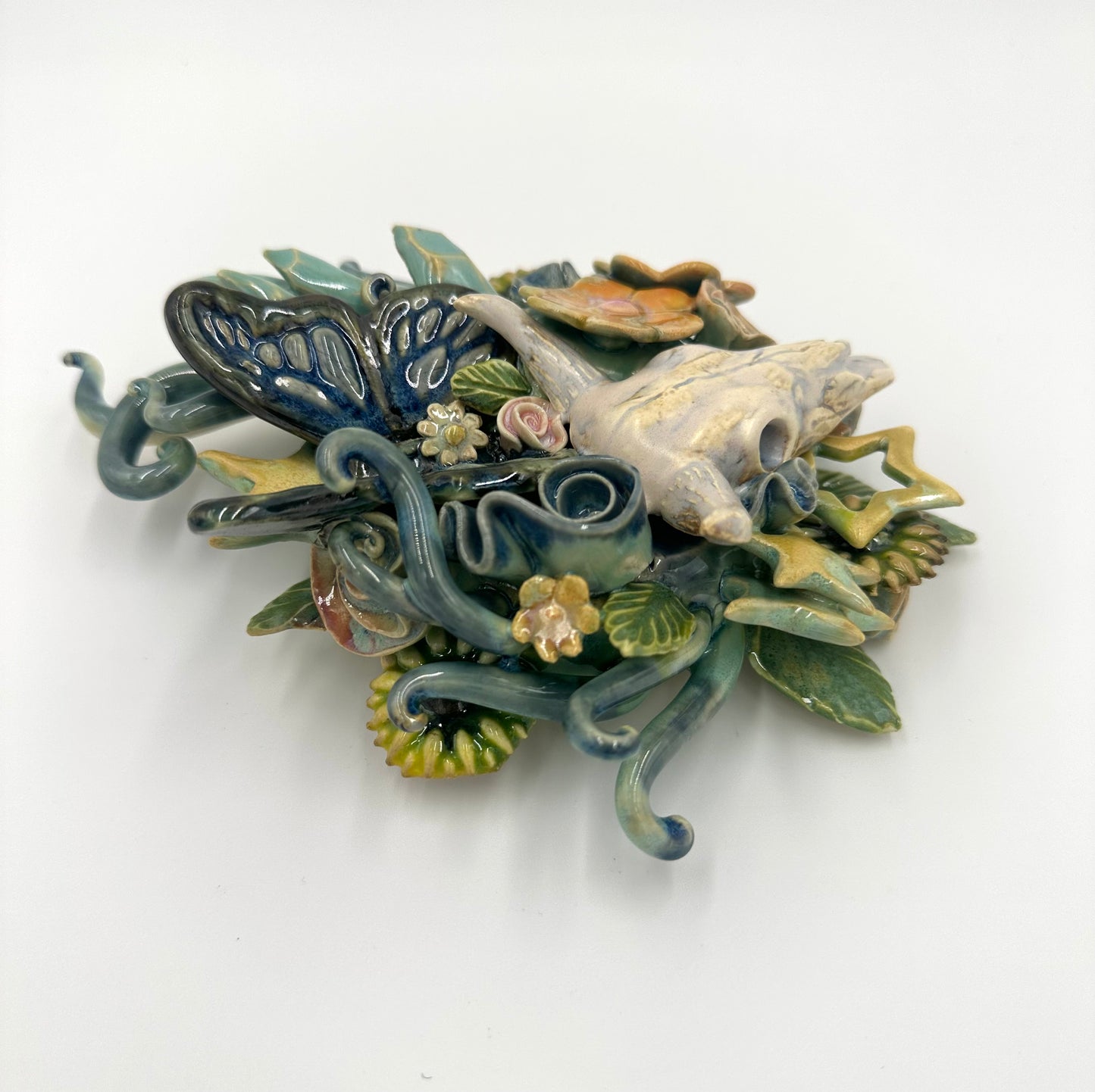 “Dark Stars Falling” ceramic wall hanging sculpture